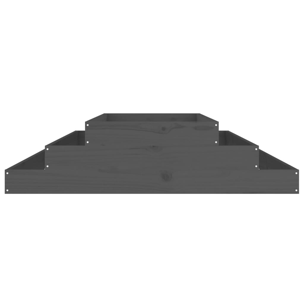 Plantekasse grå 110x110x27 cm heltre furu