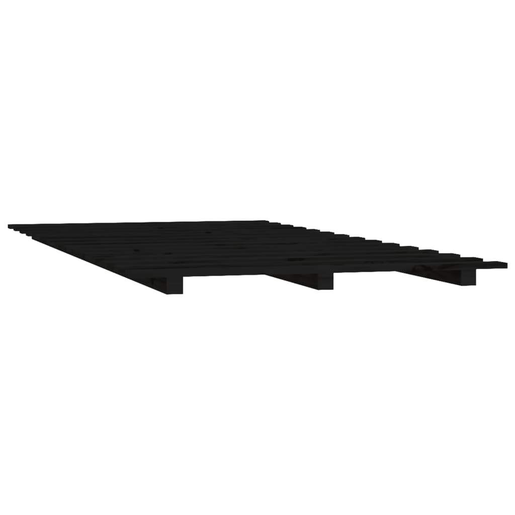 Sengeramme svart 100x200 cm heltre furu