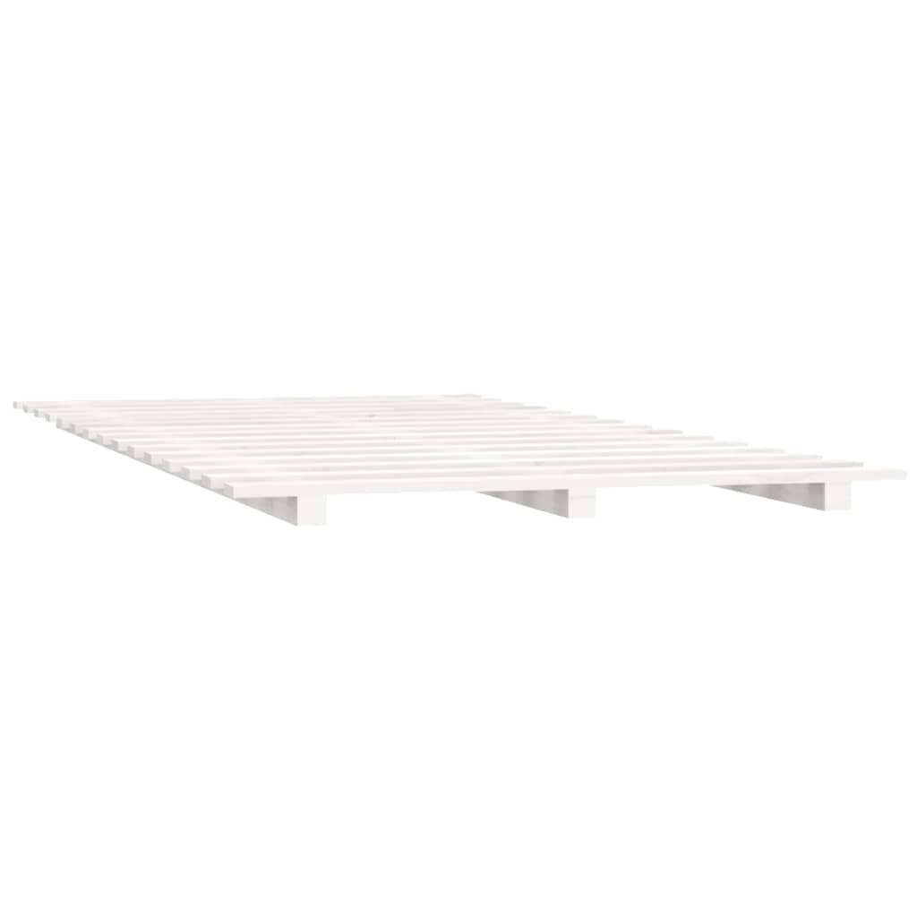 Sengeramme hvit 140x190 cm heltre furu