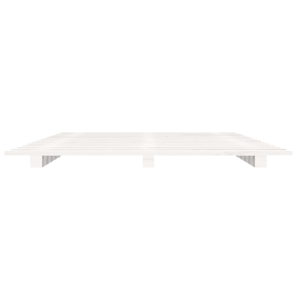 Sengeramme hvit 140x190 cm heltre furu