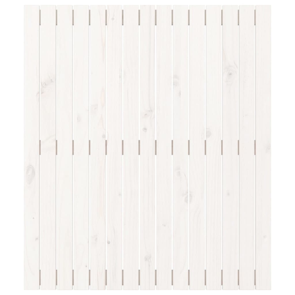 Veggmontert sengegavl hvit 95,5x3x110 cm heltre furu