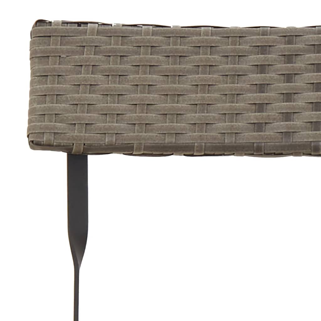 Sammenleggbart bistrosett 3 deler polyrotting grå