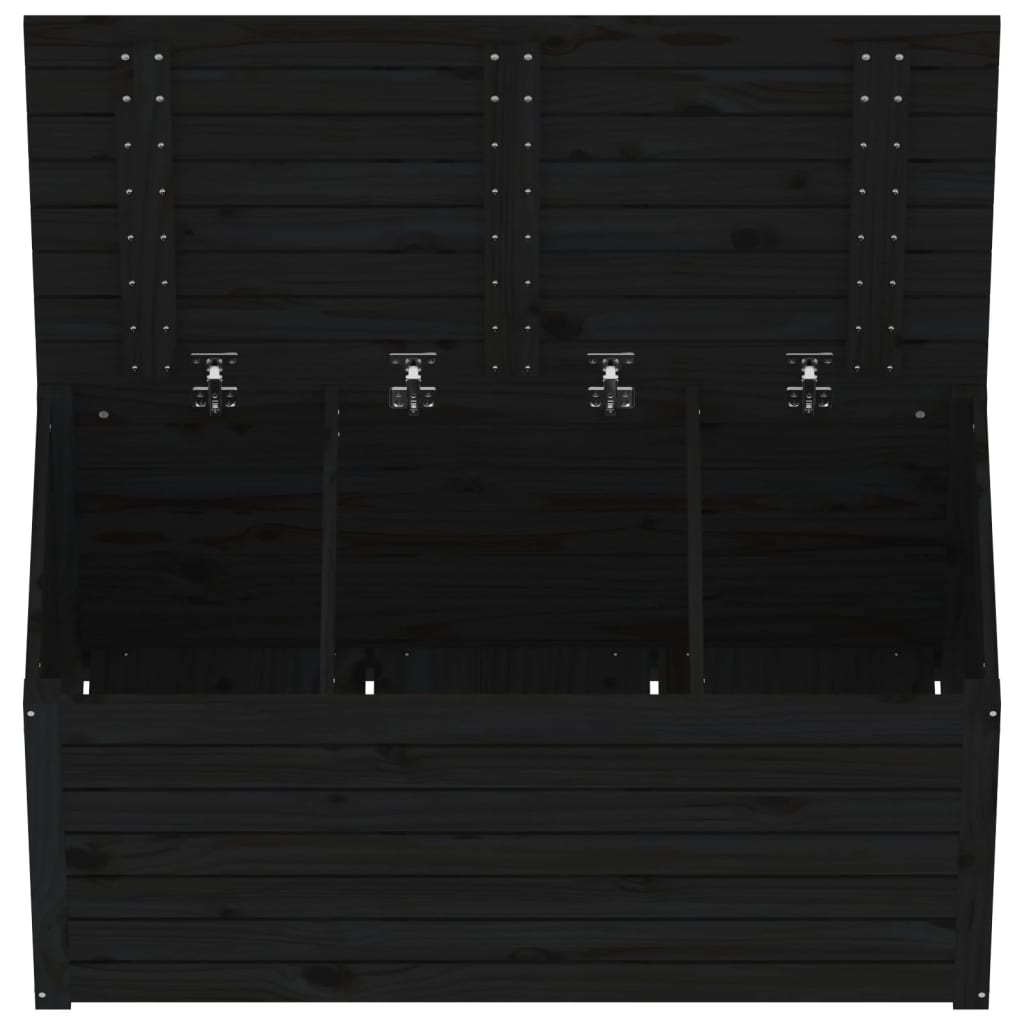 Hagekasse svart 101x50,5x46,5 cm heltre furu