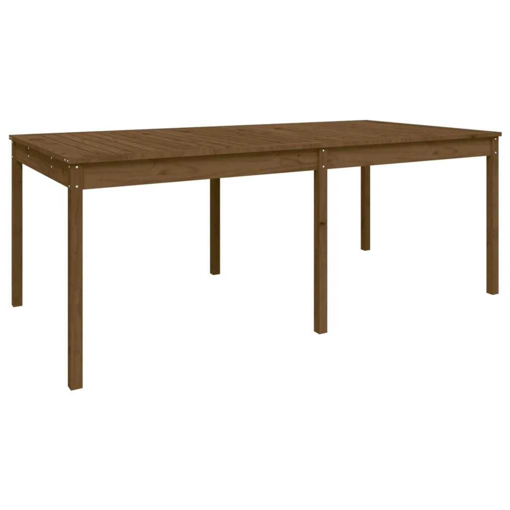 Hagebord honningbrun 203,5x100x76 cm heltre furu