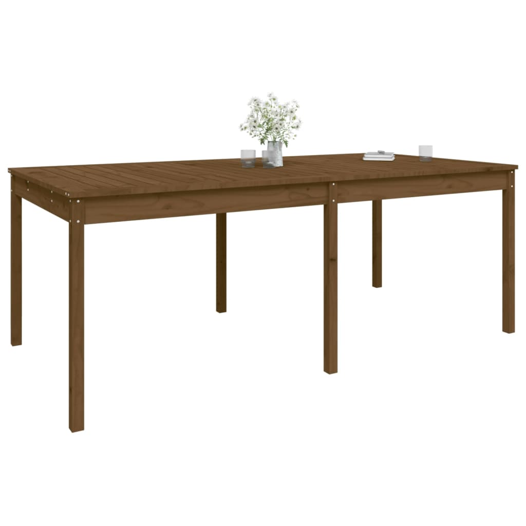 Hagebord honningbrun 203,5x100x76 cm heltre furu