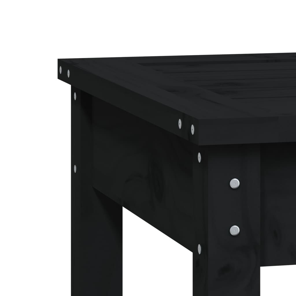 Hagebenk svart 80x44x45 cm heltre furu