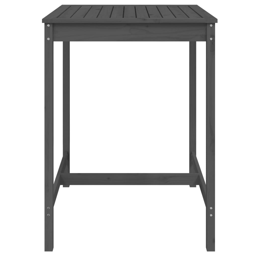 Hagebord grå 82,5x82,5x110 cm heltre furu