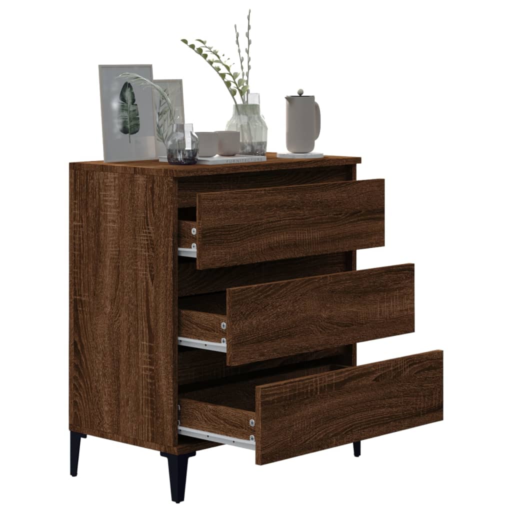 Skjenk brun eik 60x35x70 cm konstruert tre