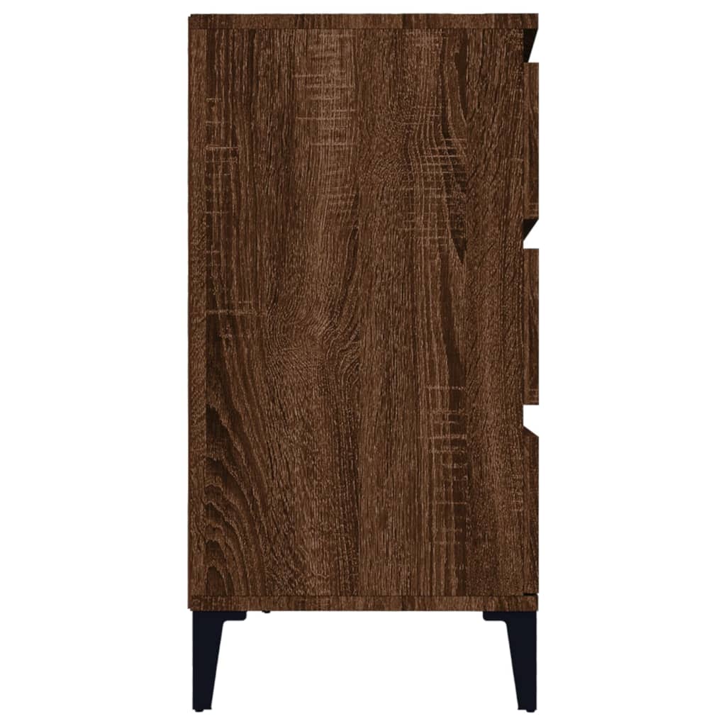 Skjenk brun eik 60x35x70 cm konstruert tre