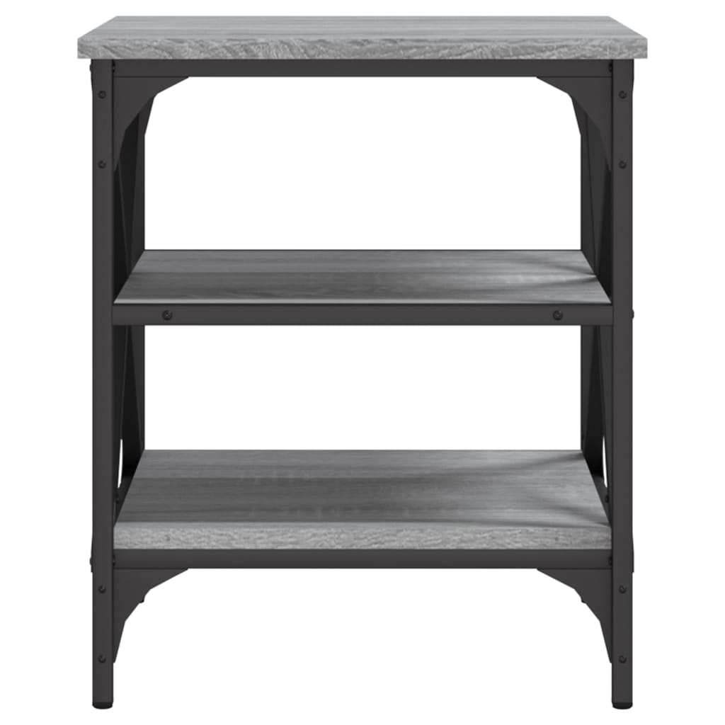 Sidebord 2 stk grå sonoma 40x42x50 cm konstruert tre