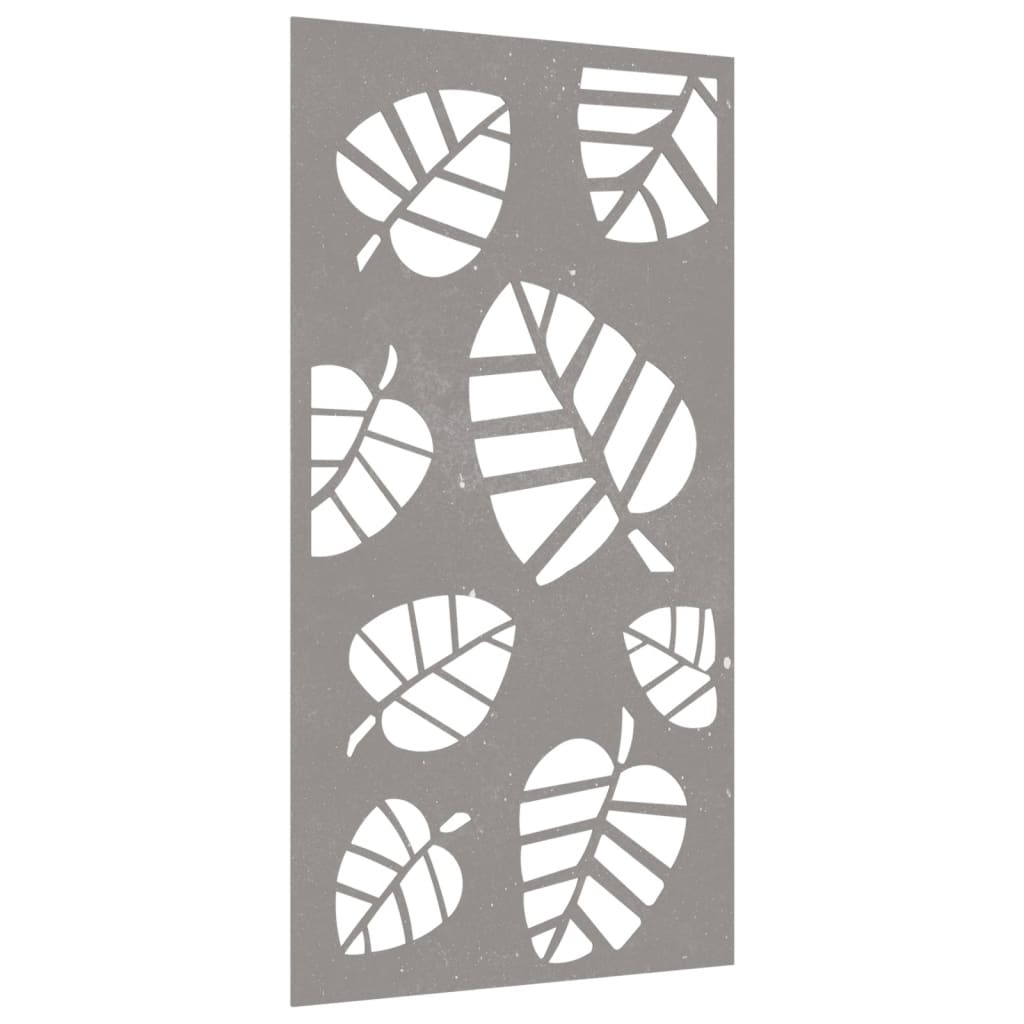 Veggdekorasjon til hage 105x55 cm cortenstål bladdesign