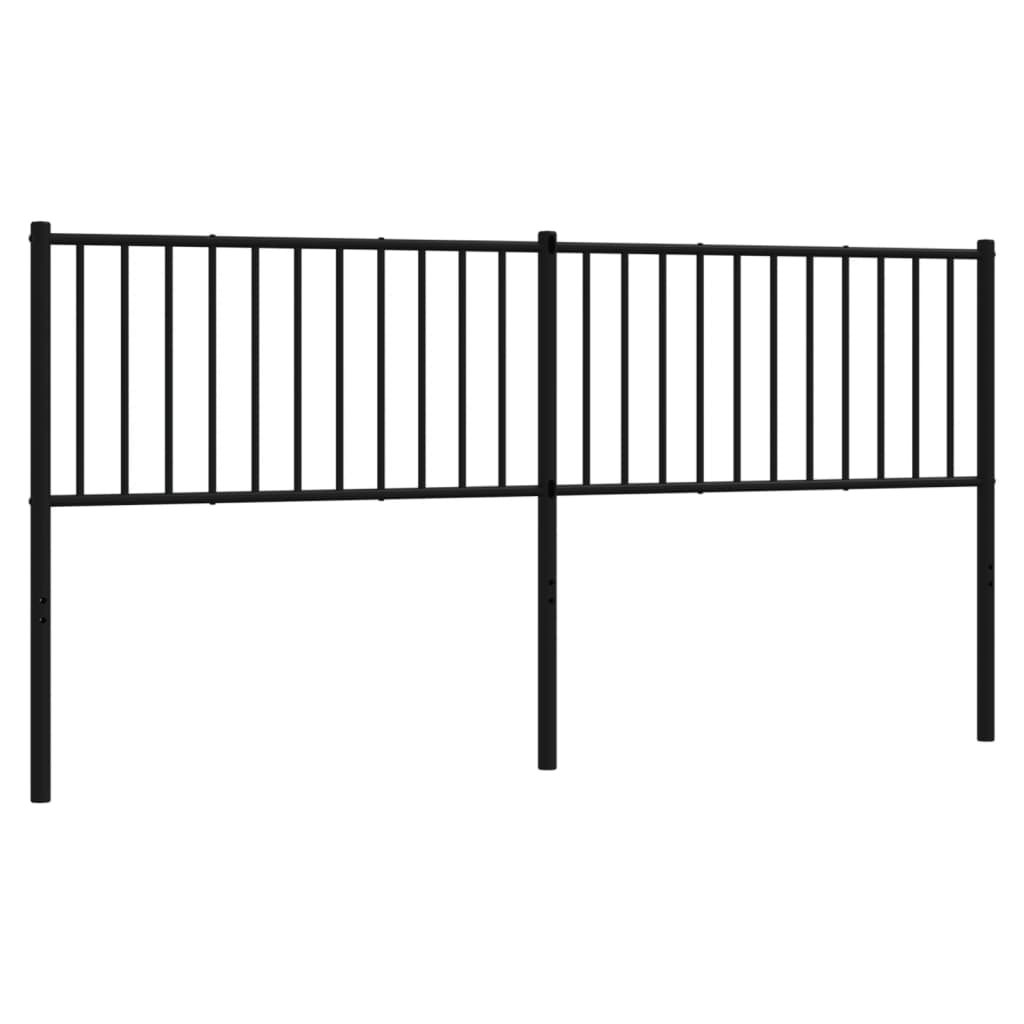Utskiftbar sengegavl i metall svart 180 cm