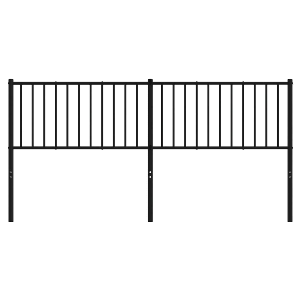 Utskiftbar sengegavl i metall svart 180 cm