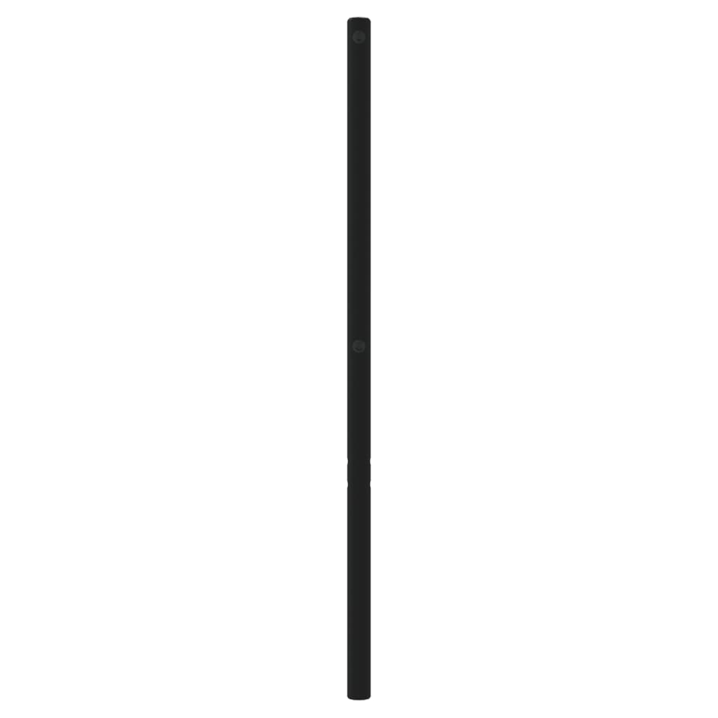 Utskiftbar sengegavl i metall svart 180 cm