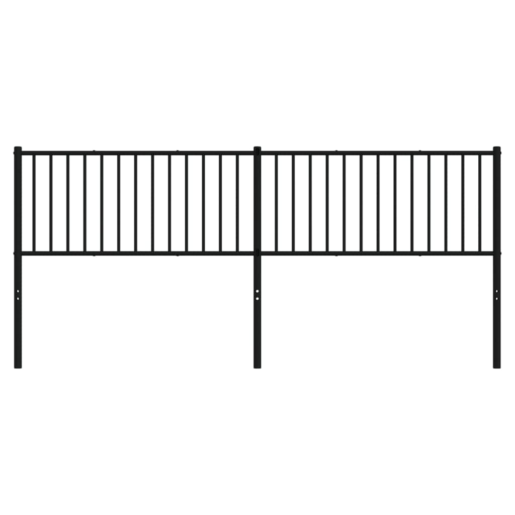 Utskiftbar sengegavl i metall svart 200 cm