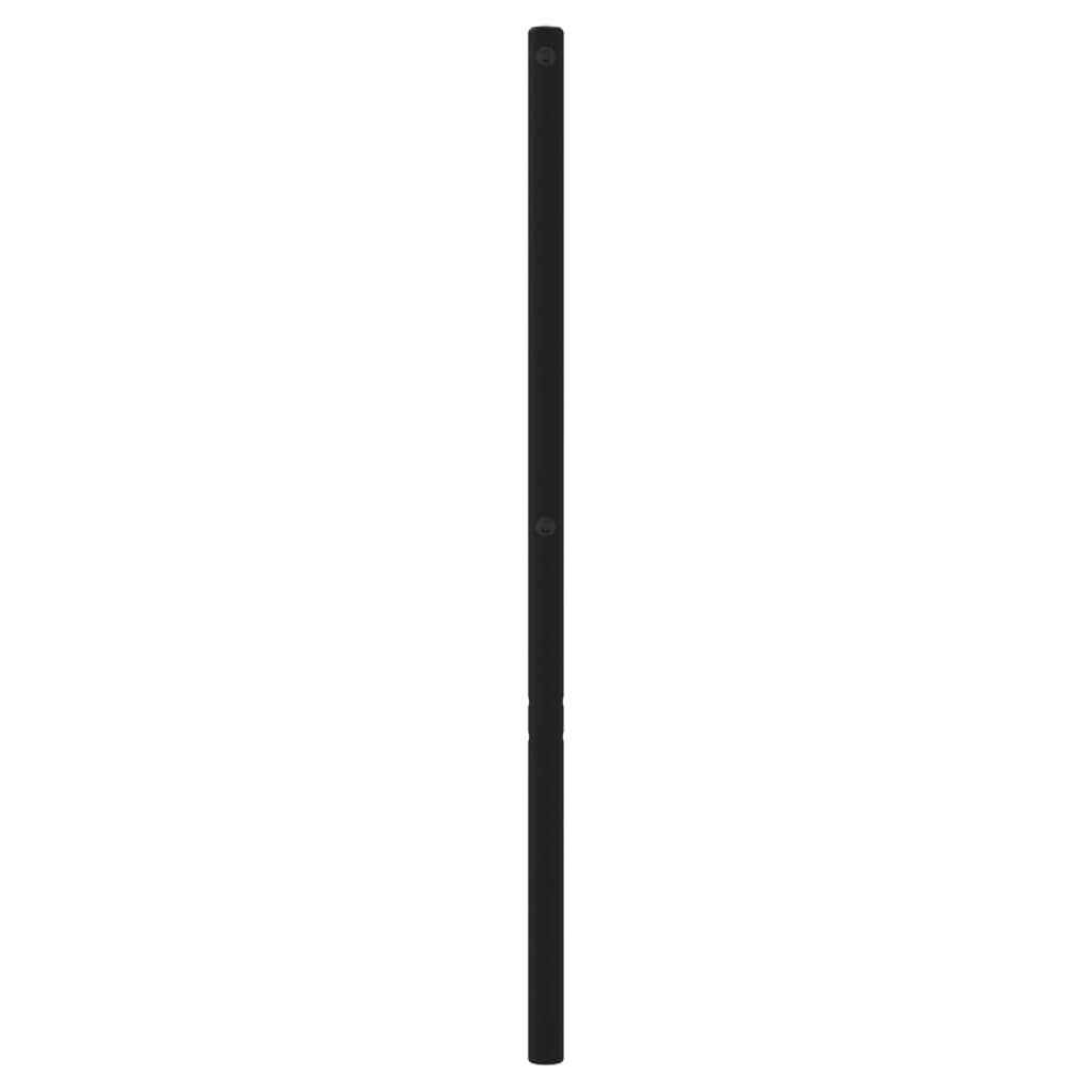 Utskiftbar sengegavl i metall svart 200 cm