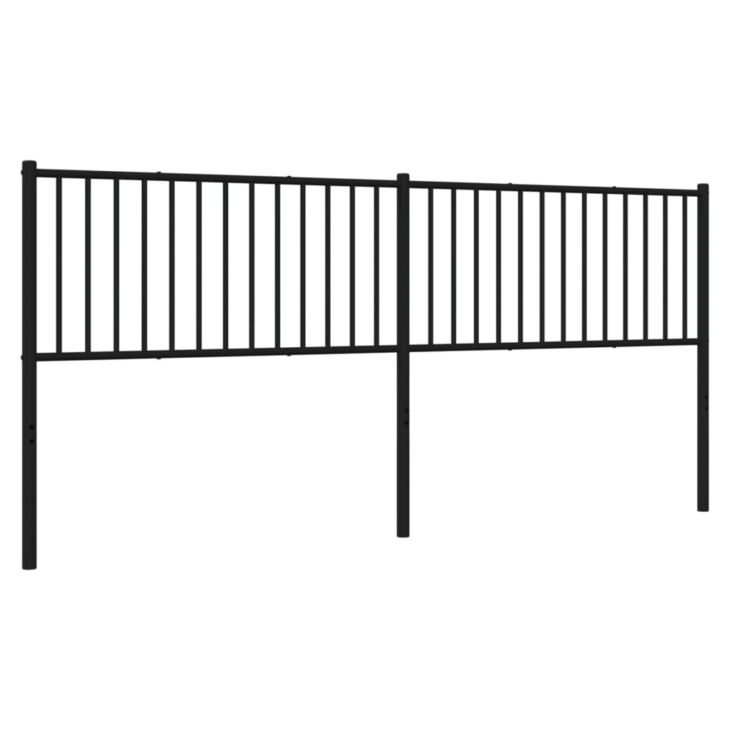 Utskiftbar sengegavl i metall svart 200 cm