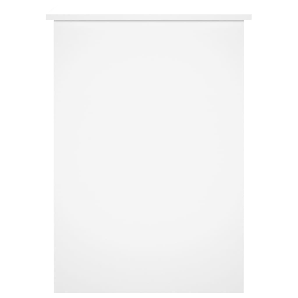 Skrivebord høyglans hvit 100x55x75 cm konstruert tre