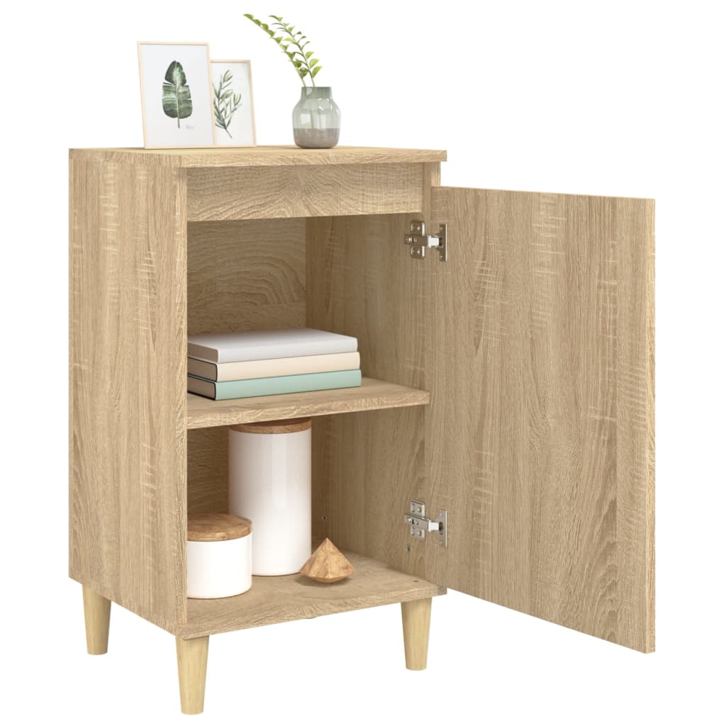 Nattbord 2 stk sonoma eik 40x35x70 cm konstruert tre