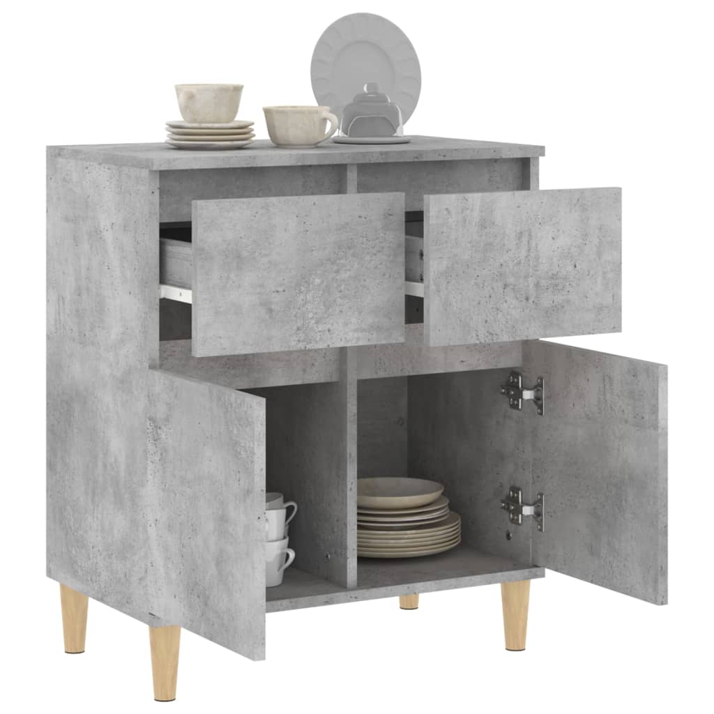 Skjenk betonggrå 60x35x70 cm konstruert tre