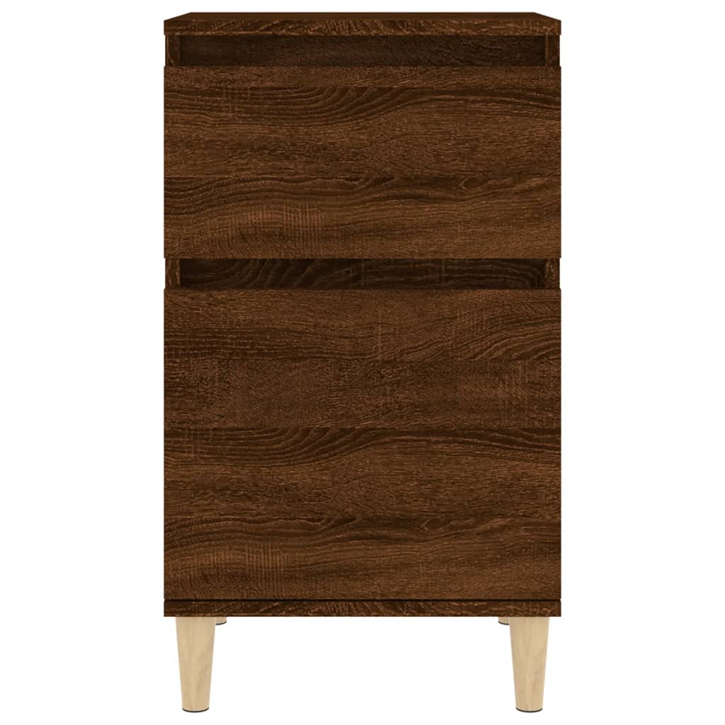 Nattbord 2 stk brun eik 40x35x70 cm