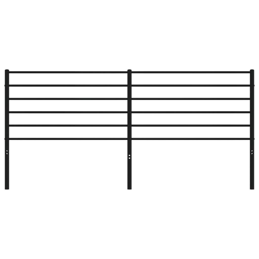 Utskiftbar sengegavl i metall svart 200 cm