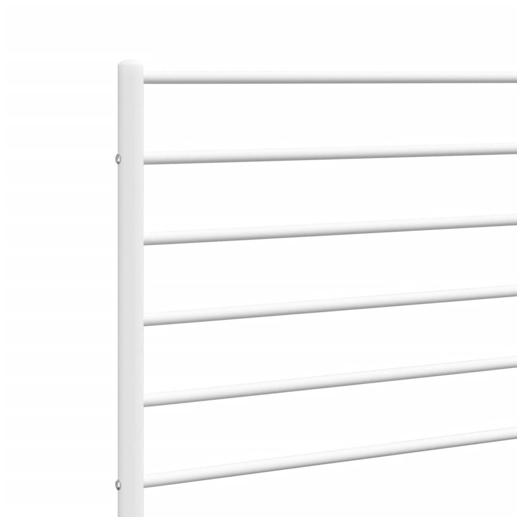Utskiftbar sengegavl i metall hvit 120 cm