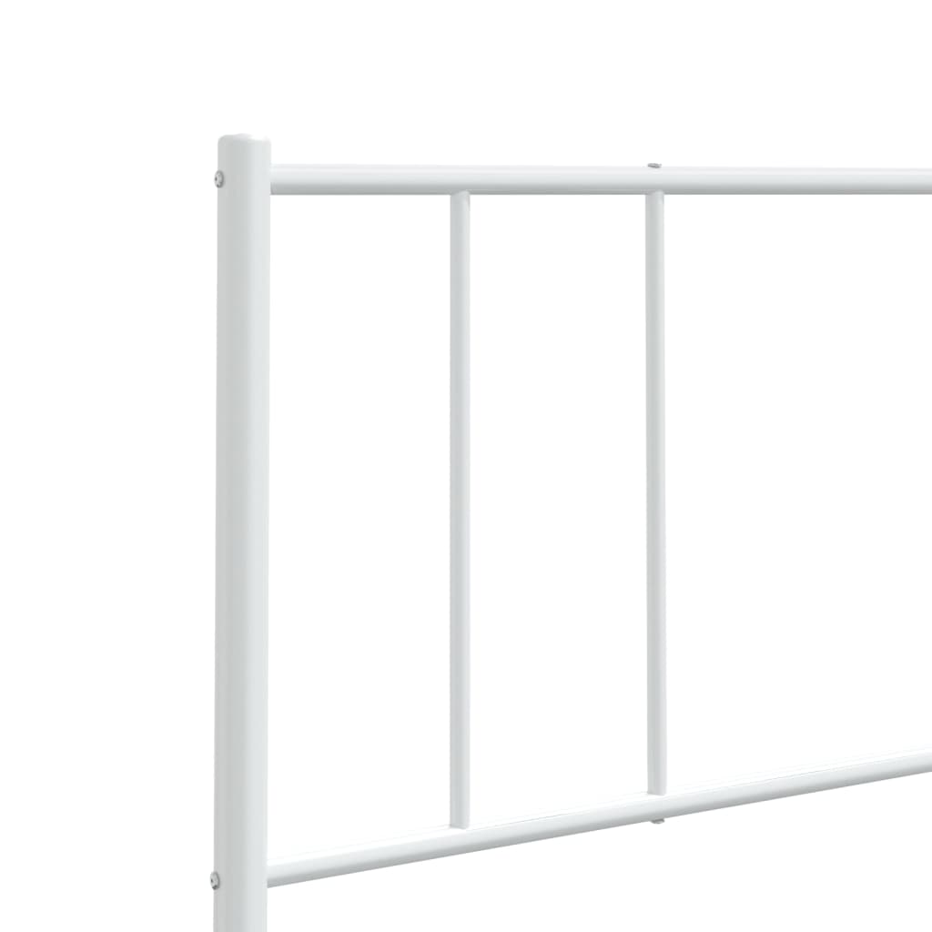 Utskiftbar sengegavl i metall hvit 120 cm