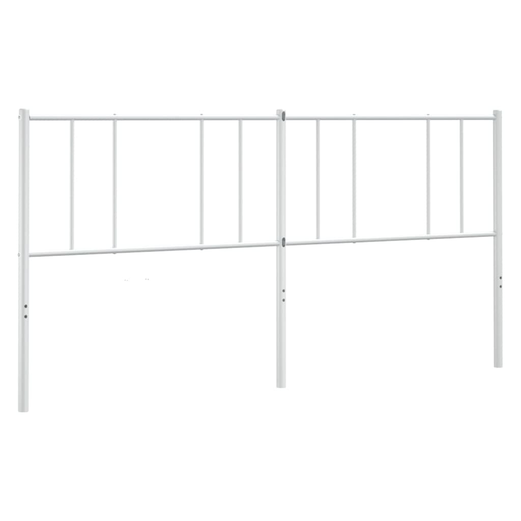 Utskiftbar sengegavl i metall hvit 200 cm