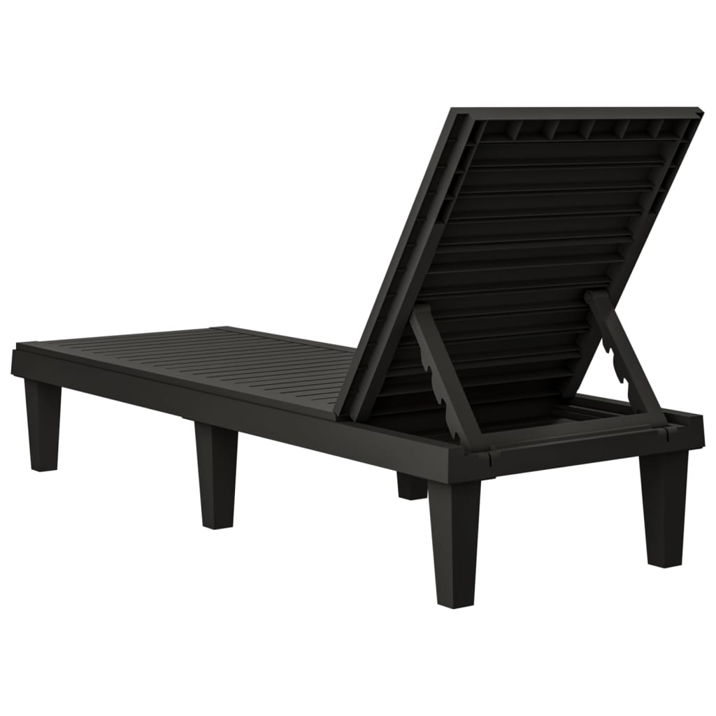 Solseng svart 155x58x83 cm polypropylen