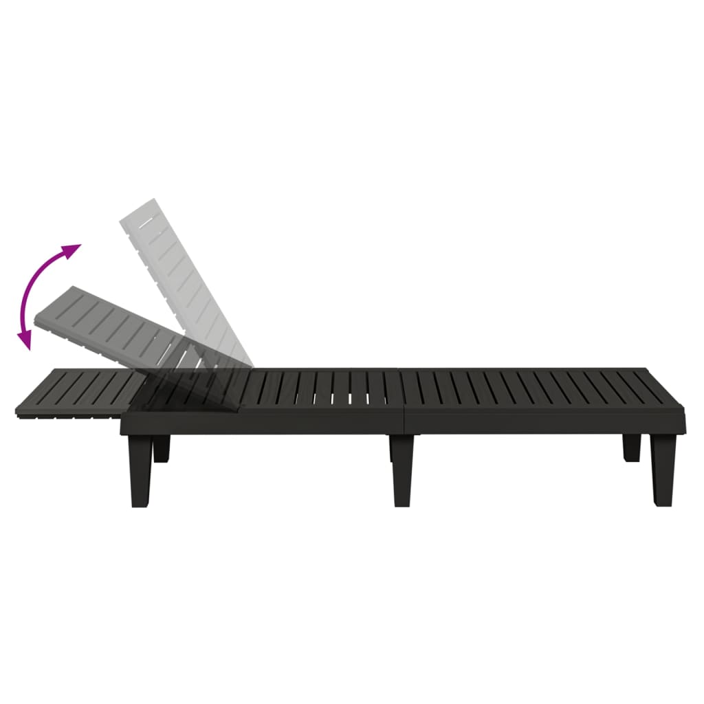 Solseng svart 155x58x83 cm polypropylen