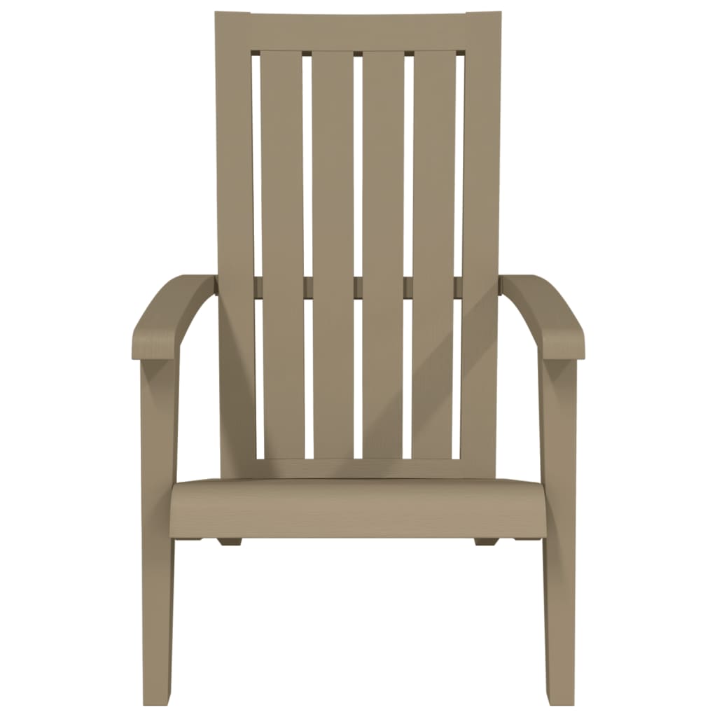 Adirondack hagestoler 2 stk lysebrun polypropylen