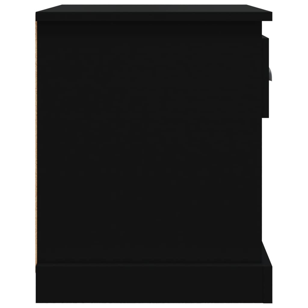 Nattbord 2 stk svart 39x39x47,5 cm konstruert tre