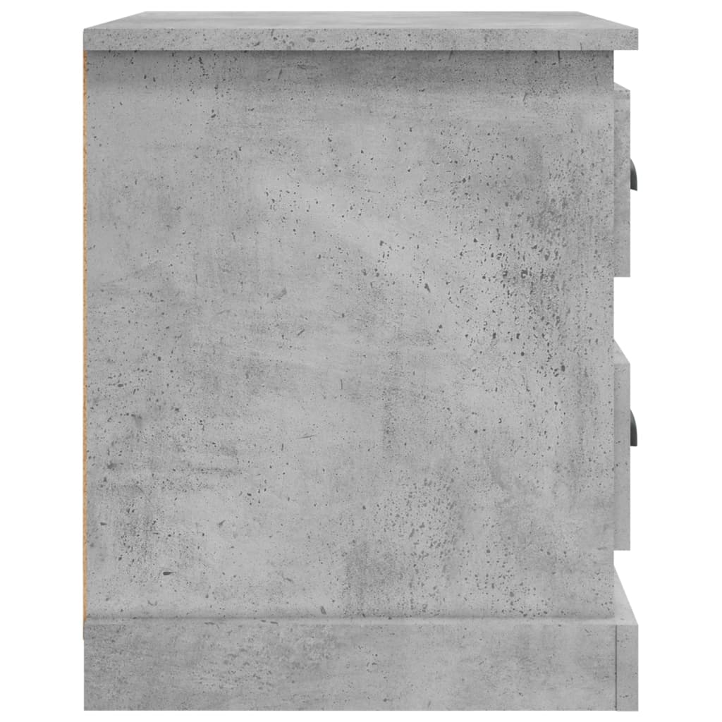 Nattbord 2 stk betonggrå 39x39x47,5 cm konstruert tre