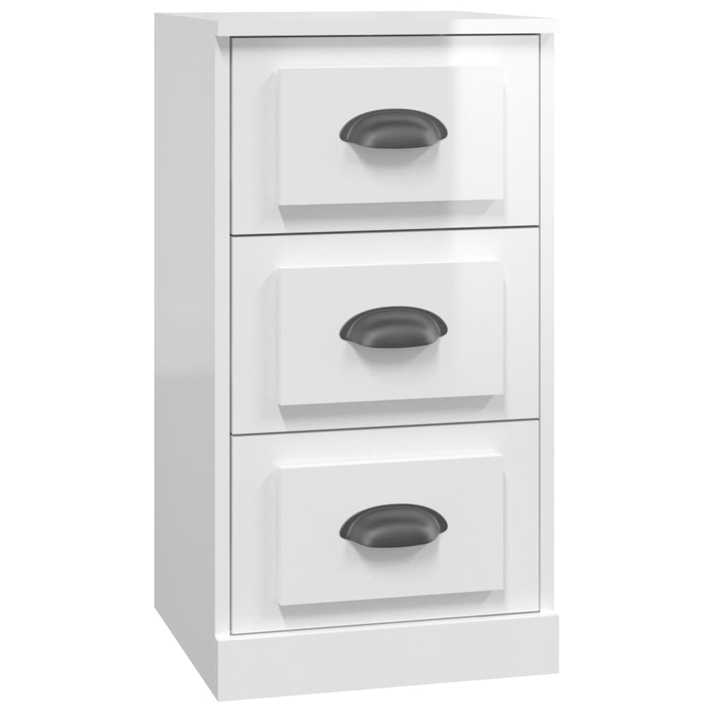 Skjenk høyglans hvit 36x35,5x67,5 cm konstruert tre