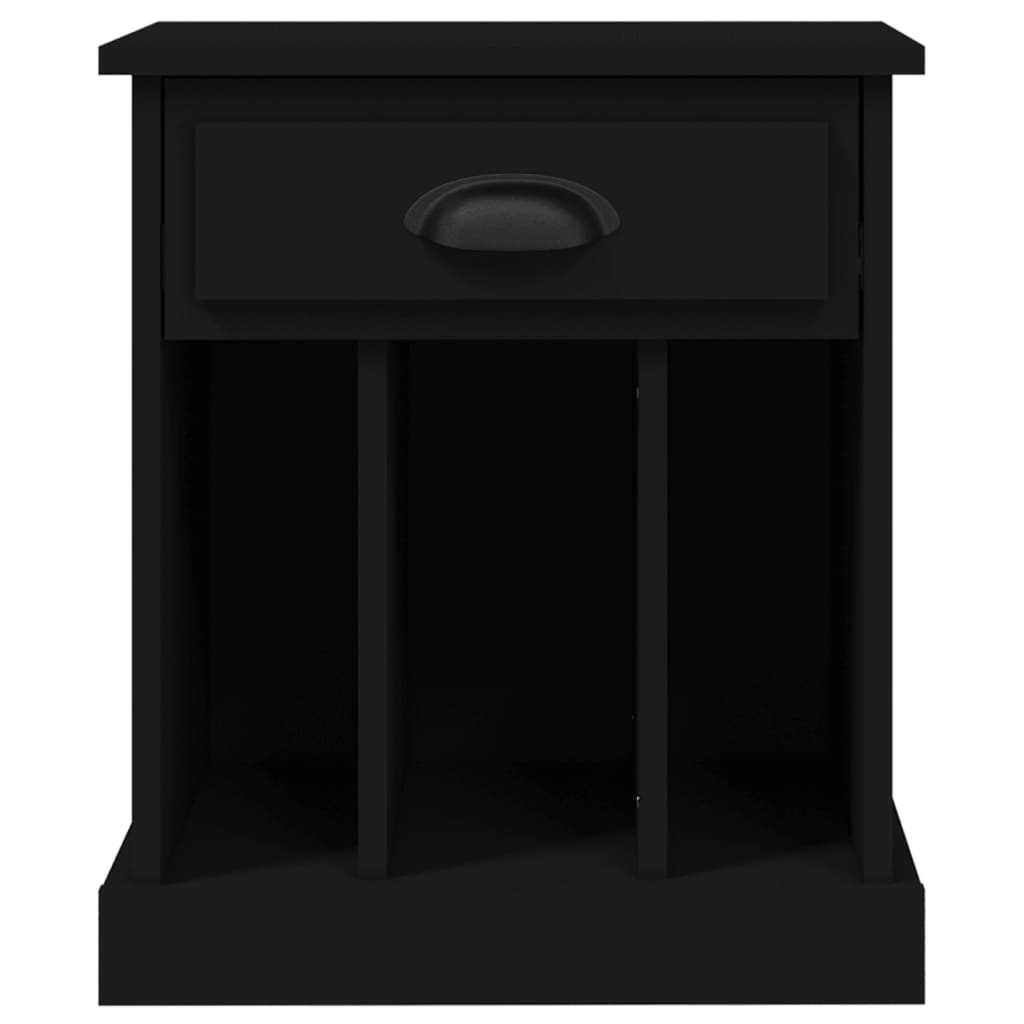 Nattbord 2 stk svart 43x36x50 cm
