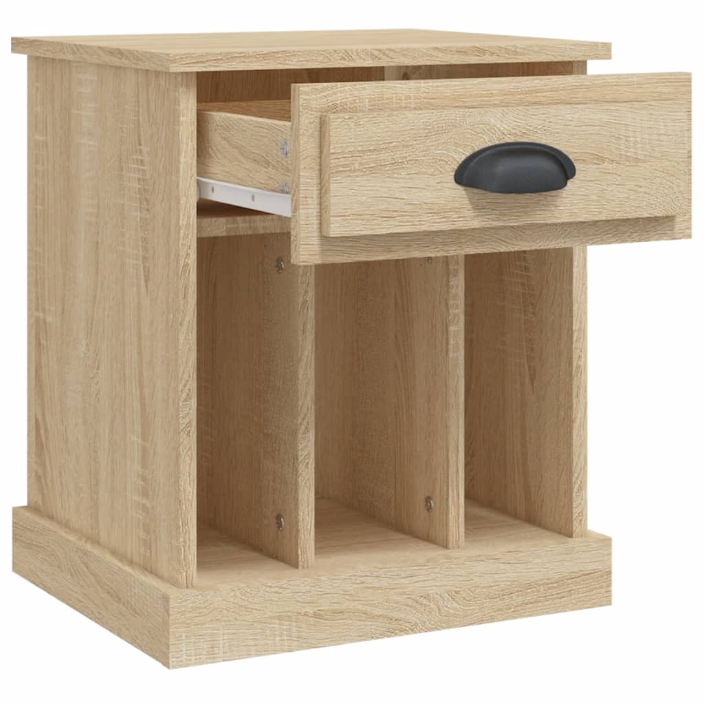 Nattbord 2 stk sonoma eik 43x36x50 cm