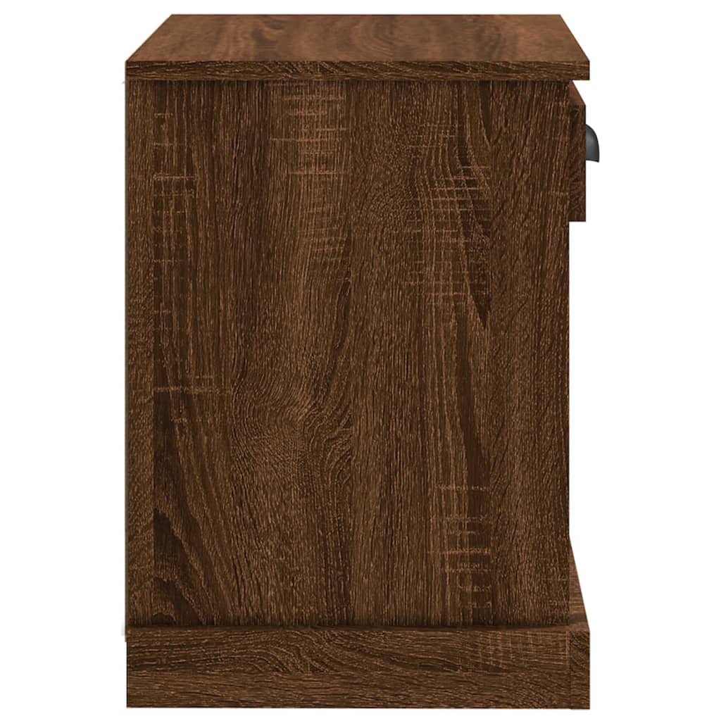 Nattbord 2 stk brun eik 43x36x50 cm