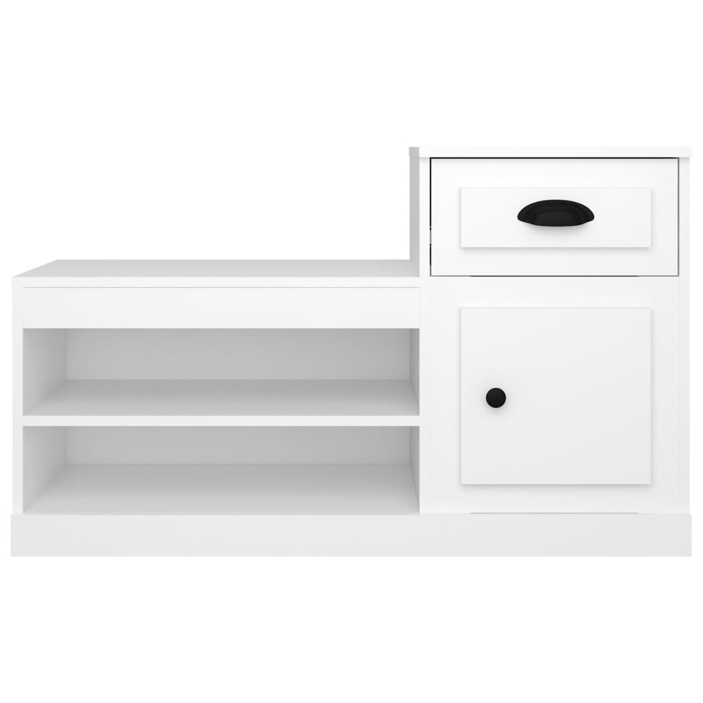 Skoskap hvit 100x42x60 cm konstruert tre