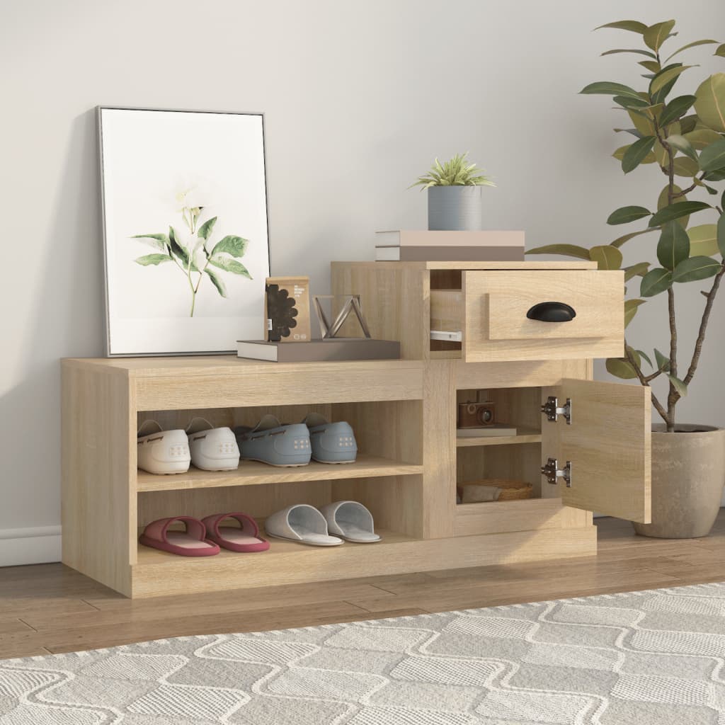 Skoskap sonoma eik 100x42x60 cm konstruert tre