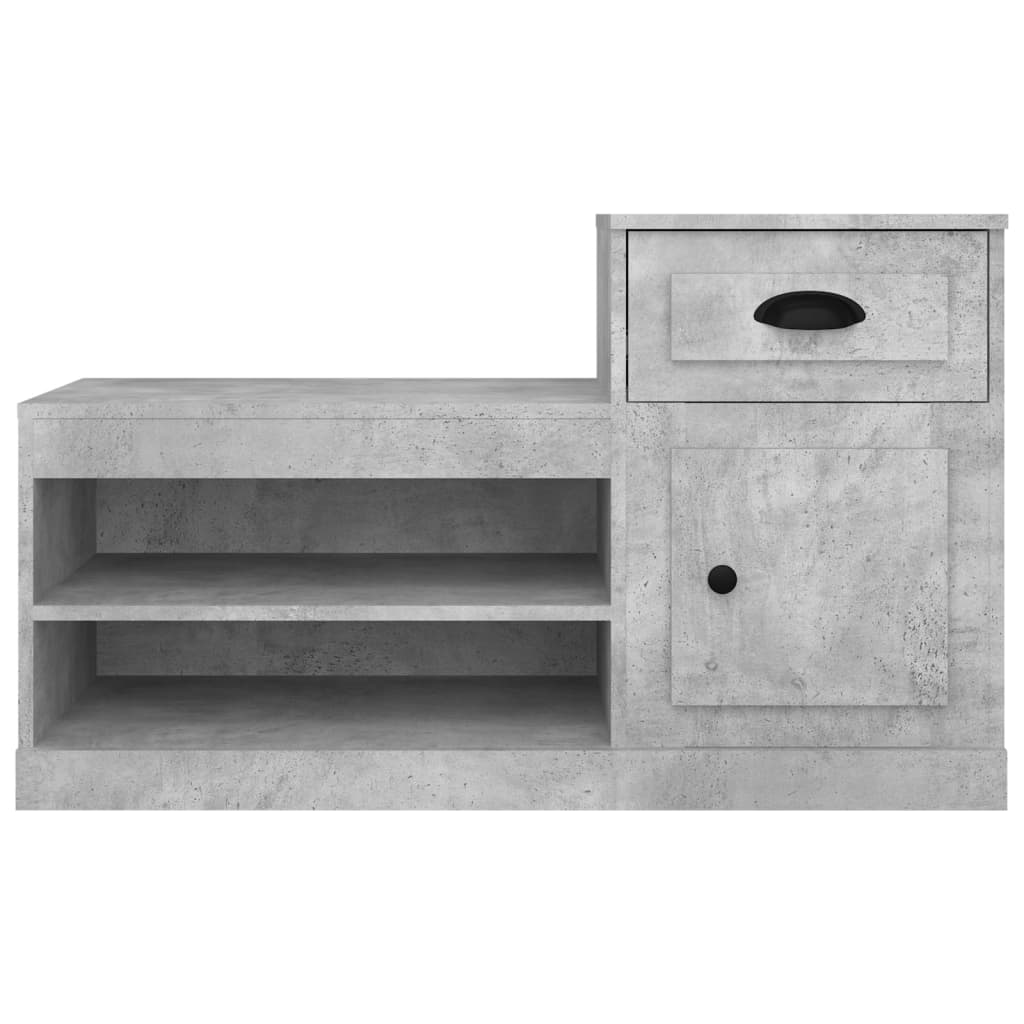 Skoskap betonggrå 100x42x60 cm konstruert tre