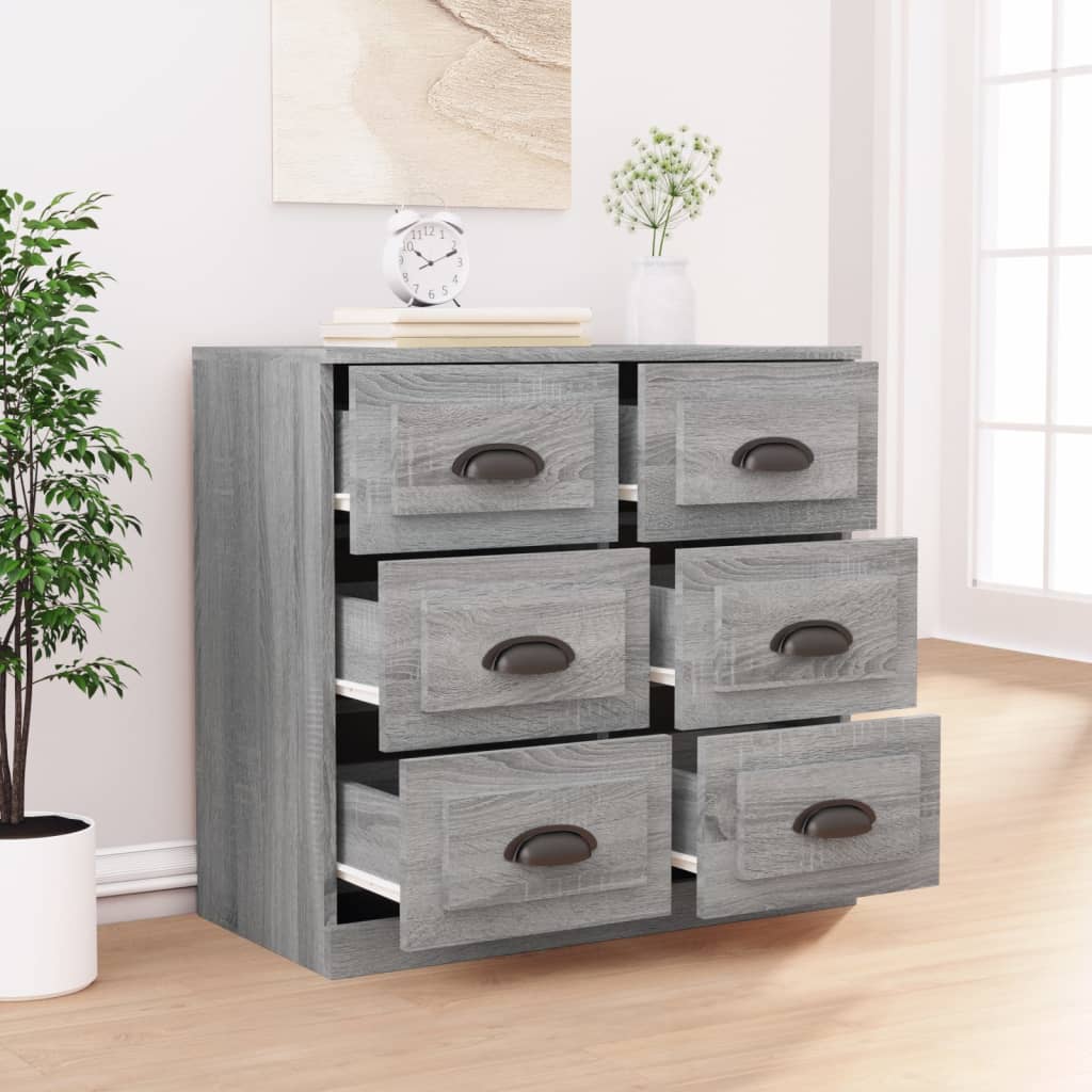 Skjenk grå sonoma 70x35,5x67,5 cm konstruert tre