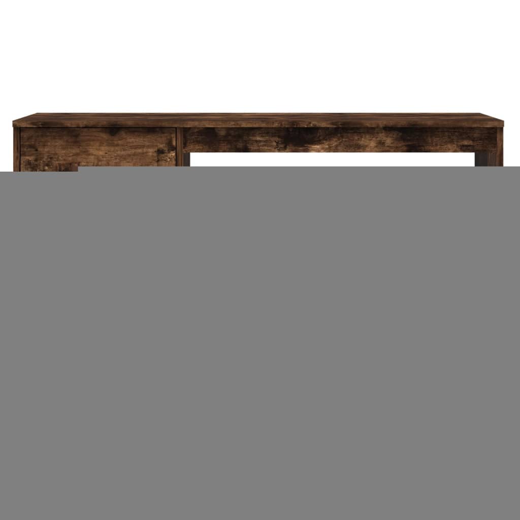 Skrivebord med skuff røkt eik 115x50x75 cm konstruert tre