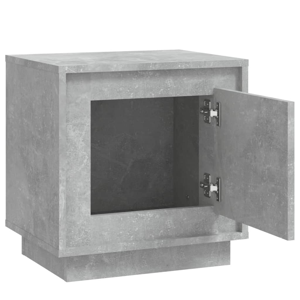 Nattbord betonggrå 44x35x45 cm konstruert tre