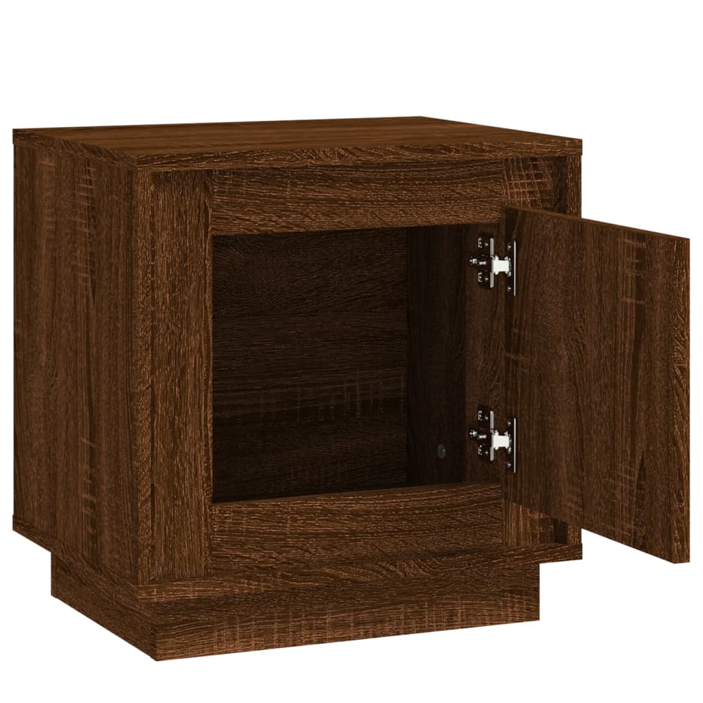 Nattbord brun eik 44x35x45 cm konstruert tre