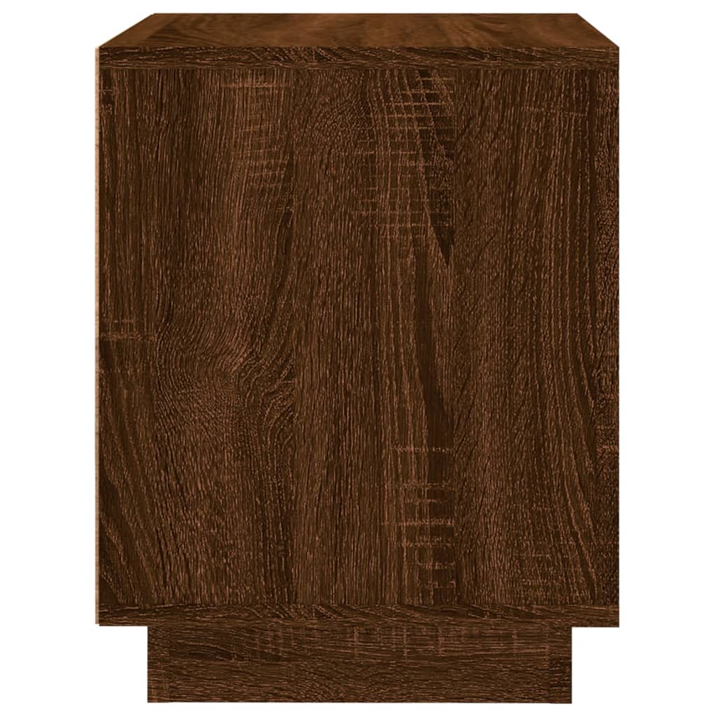 Nattbord brun eik 44x35x45 cm konstruert tre