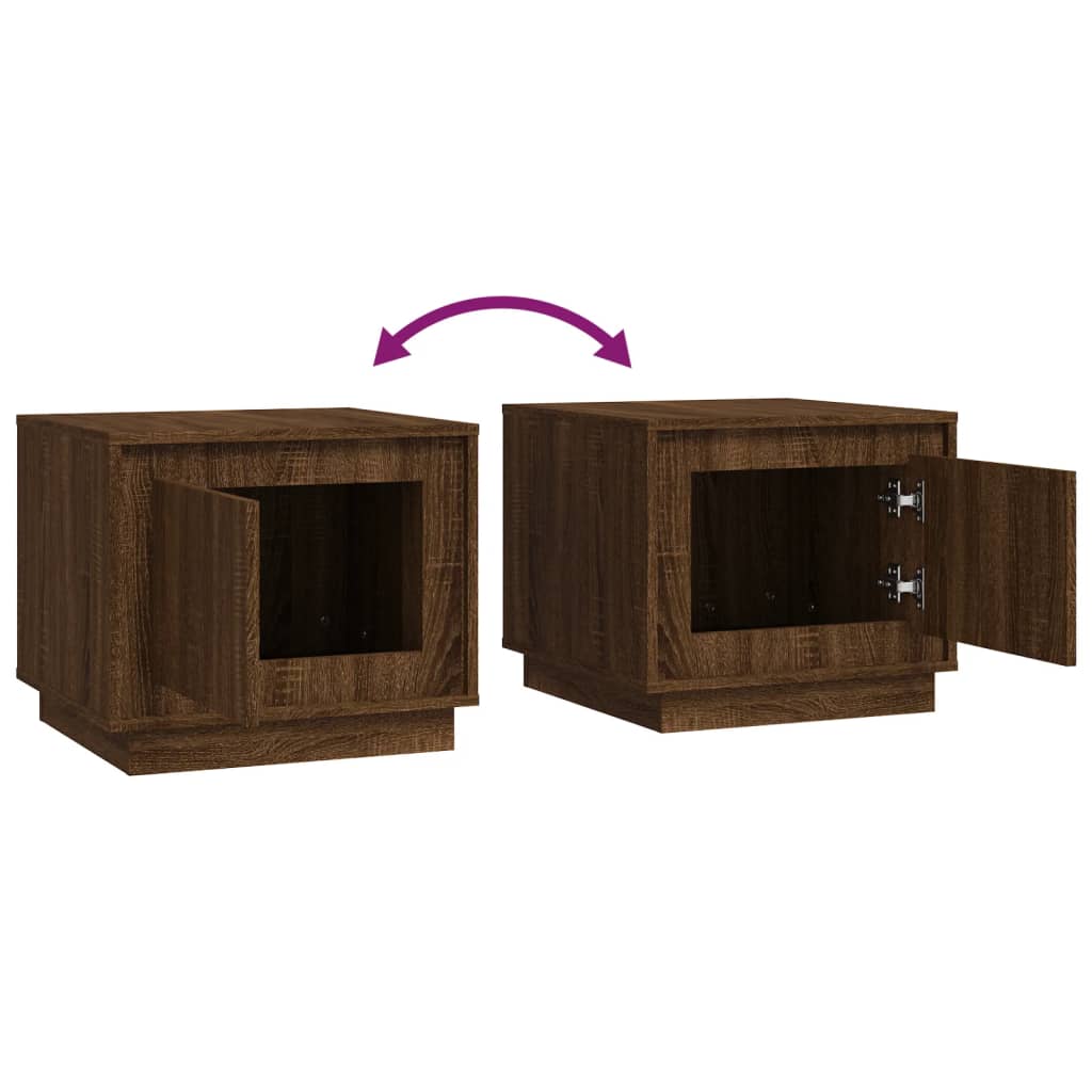 Salongbord brun eik 51x50x44 cm konstruert tre
