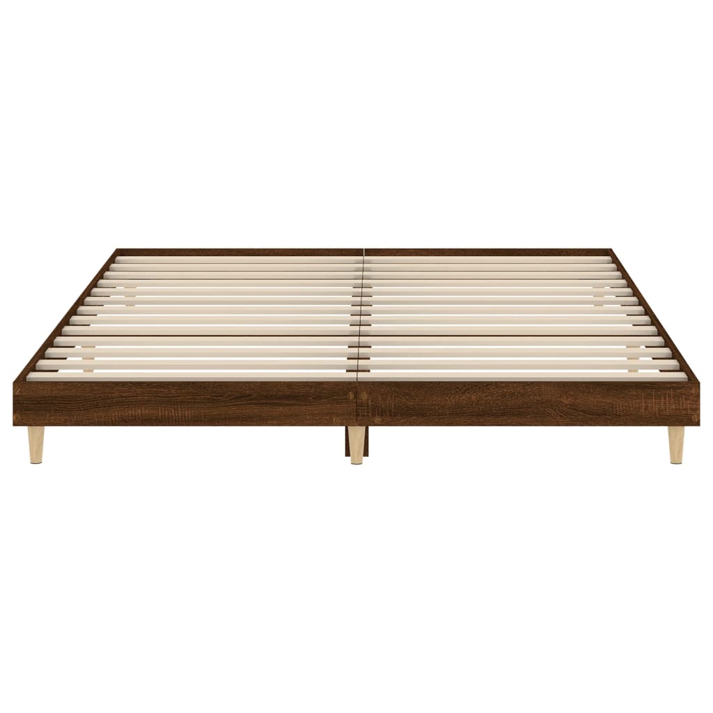 Sengeramme uten madrass madrass brun eik 200x200 cm
