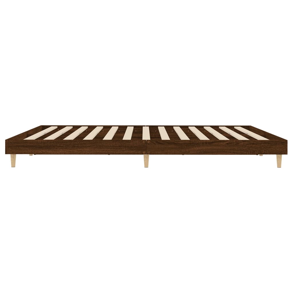 Sengeramme uten madrass madrass brun eik 200x200 cm