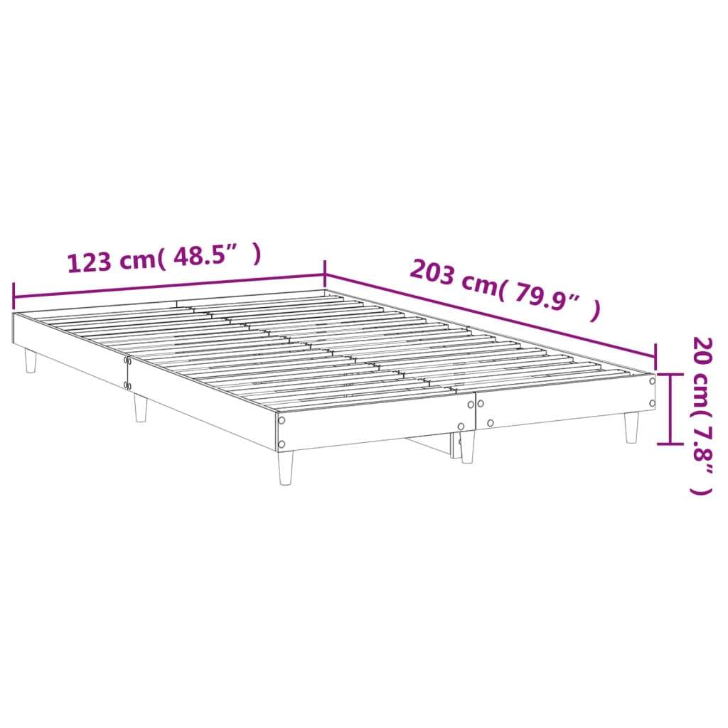 Sengeramme svart 120x200 cm konstruert tre